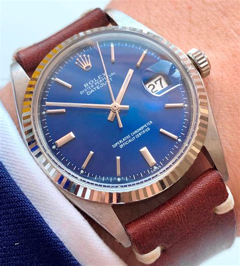 rolex blue jewels|rolex vintage blue dial.